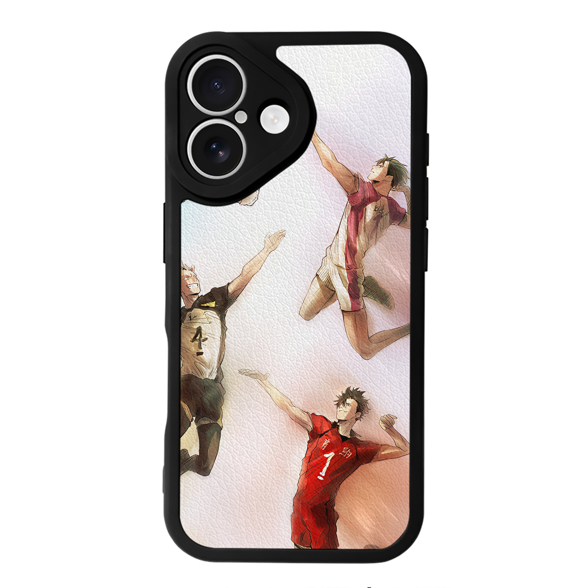（画像用） ハイキュー!! Haikyu!! 【iPhone 16シリーズ対応】シリコンスマホケース（レザー調） 材質：シリコン